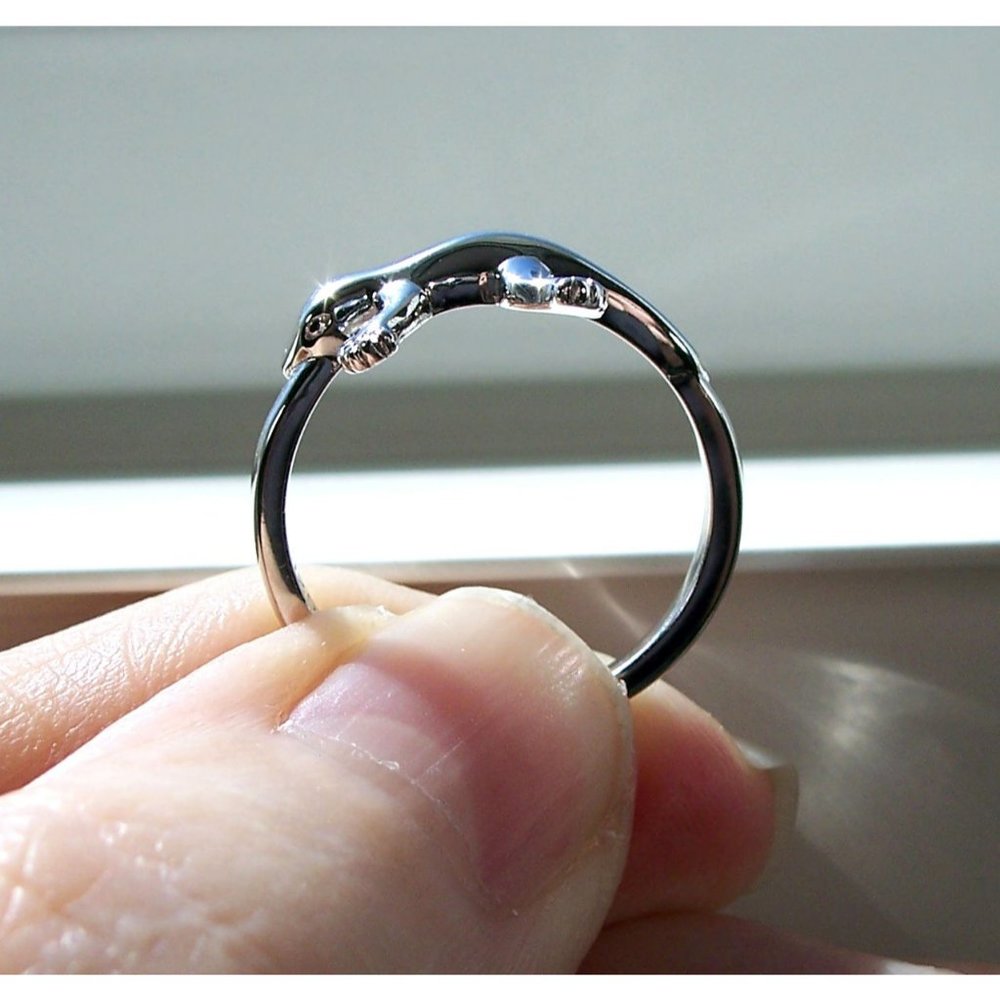 925 STERLING SILVER Gecko Lizard Ring - Picture 5 of 15